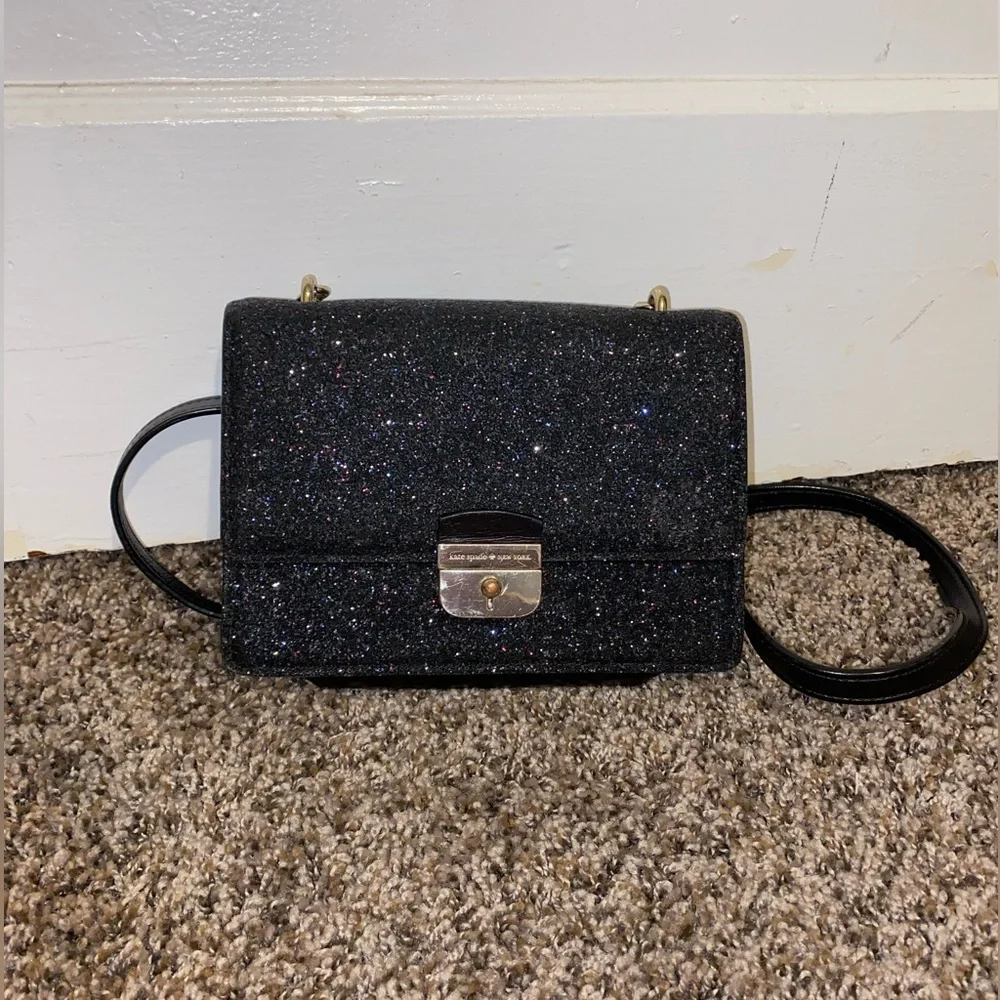 Black glitter Kate spade purse - Picture 1 of 4